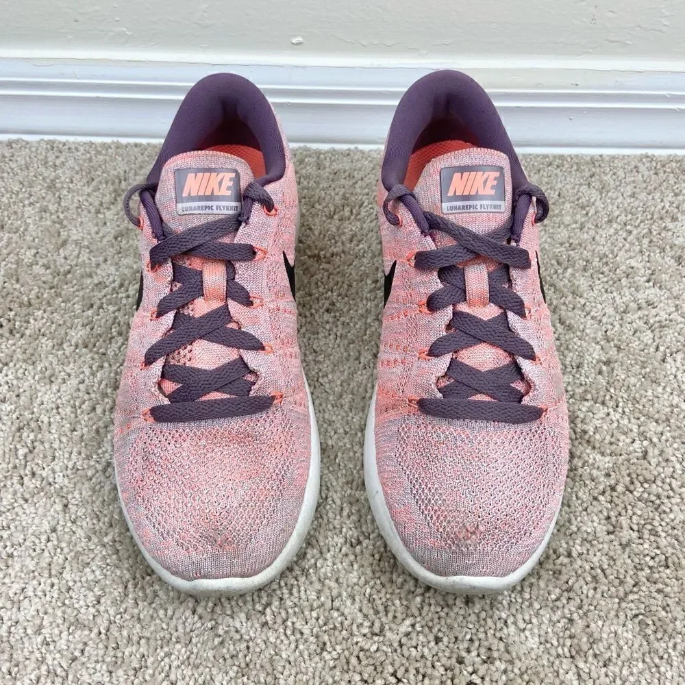 Nike Women’s Lunareptic Flyknit Multi-Color Running Shoes - Plum Fog